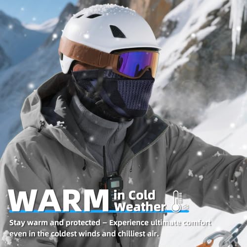 Image of Winter Neck Gaiter Warmer Scarf Cold Weather Windproof Face Mask for Man & Women - Ski Mask for Outdoor Sports