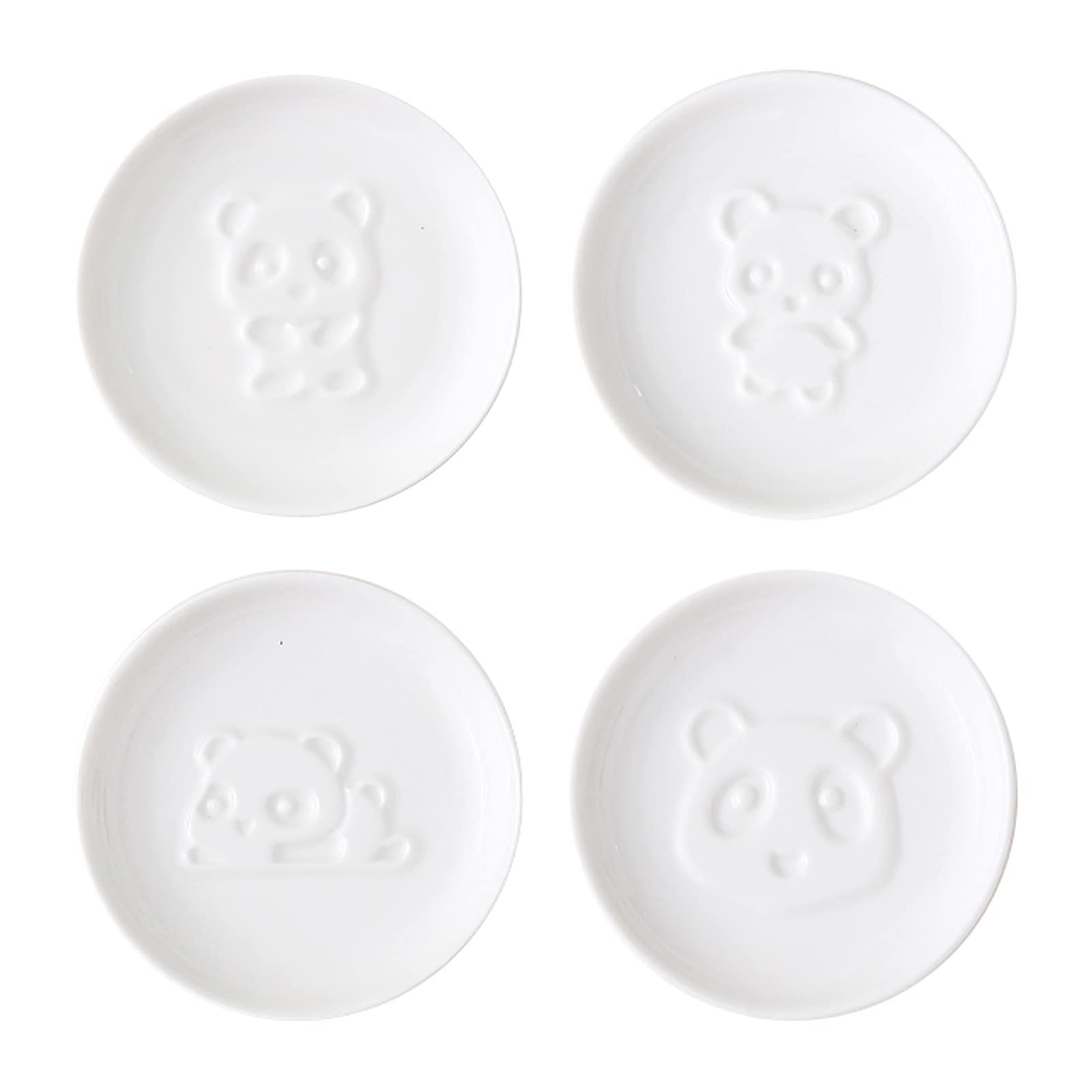 Piatti Immersione Salsa Ceramica Nero - 4 Pezzi, Bordi Irregolari