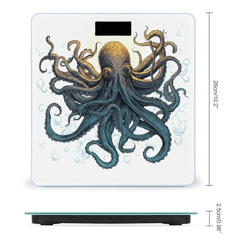 Báscula digital Sun Ocean Octopus de vidrio templado miniatura 2