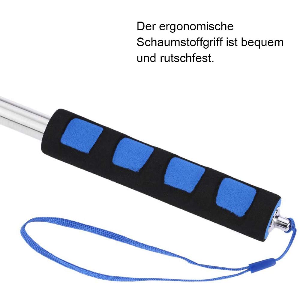 Teleskop Fahnenmast Set - Ausziehbar Edelstahl 1,6m 2 Stück