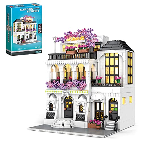 TopBau Blumenstraße View Modular Buildings Haus Bauset mit LED Set, 1953+Teile Stadthaus Kompatibel mit Lego Creator…