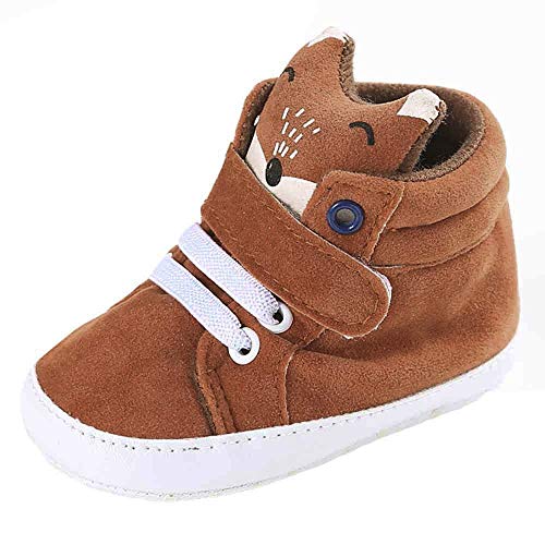 Recién Nacido Bebe Zapatos Impresión de Cabeza de Zorro Zapatillas Sneaker Suela Blanda Antideslizante Primeros Pasos para Bebé Niñas Niños Fannyfuny