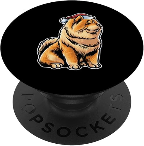 Chow Chow Santa Claus Hat Merry Christmas Dog X-Mas Dogs PopSockets Standard PopGrip