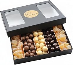 Persis Ginger Delights Gift Box - Assortment of Milk and Dark Chocolate Ginger, Crystallised Ginger Pieces and Yogurt Covered Ginger Sweets (Luxury Gift Box 600g)
