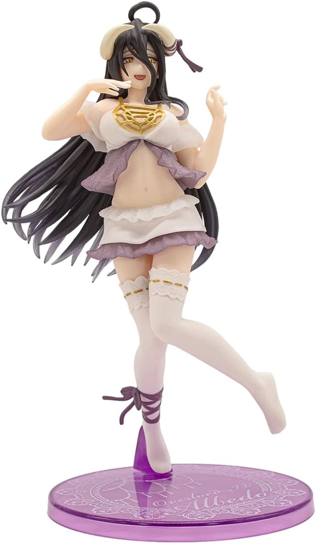 Japanese Anime Figure Overlord III Albedo Nightwear Version Action Figure Overseer of Guardians Statue Toy Gift Nazarick Enforcer Horned Anime Girl