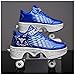 HANHJ Ordure Radschuhe Roller Schuhe Casual Deformation Sneakers Gehen Schlittschuhe Männer Frauen Runaway Skates Vierrad,Blue-36