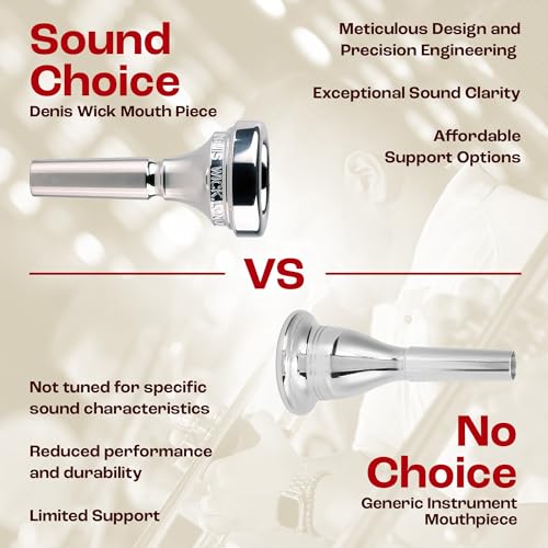 Denis Wick - Classic Trombone Mouthpiece Silver Plated-12CS - Thumbnail 5