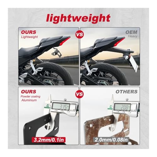 Support de plaque d'immatriculation YZF-R125 kit élimination arrière