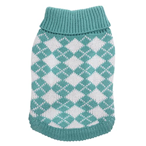 OUNONA 犬のセーター 人間サイズの犬用ベッド ダックスフンド 子犬の衣装 猫のセーター 小型犬用ジャケット コート 猫穴付き室内ドア 室内猫用猫毛布 ペット用衣類 アクリル Green