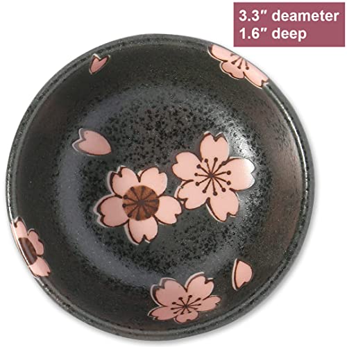 Tikusan Japanese Sushi Plate Set Plates, Soy Sauce Dishes Chopsticks Set (Black) #TOP5