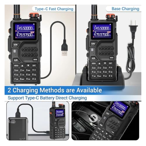 Walkie Talkie receptor de radio bidireccional 12W compatible con Baofeng tipo C 6