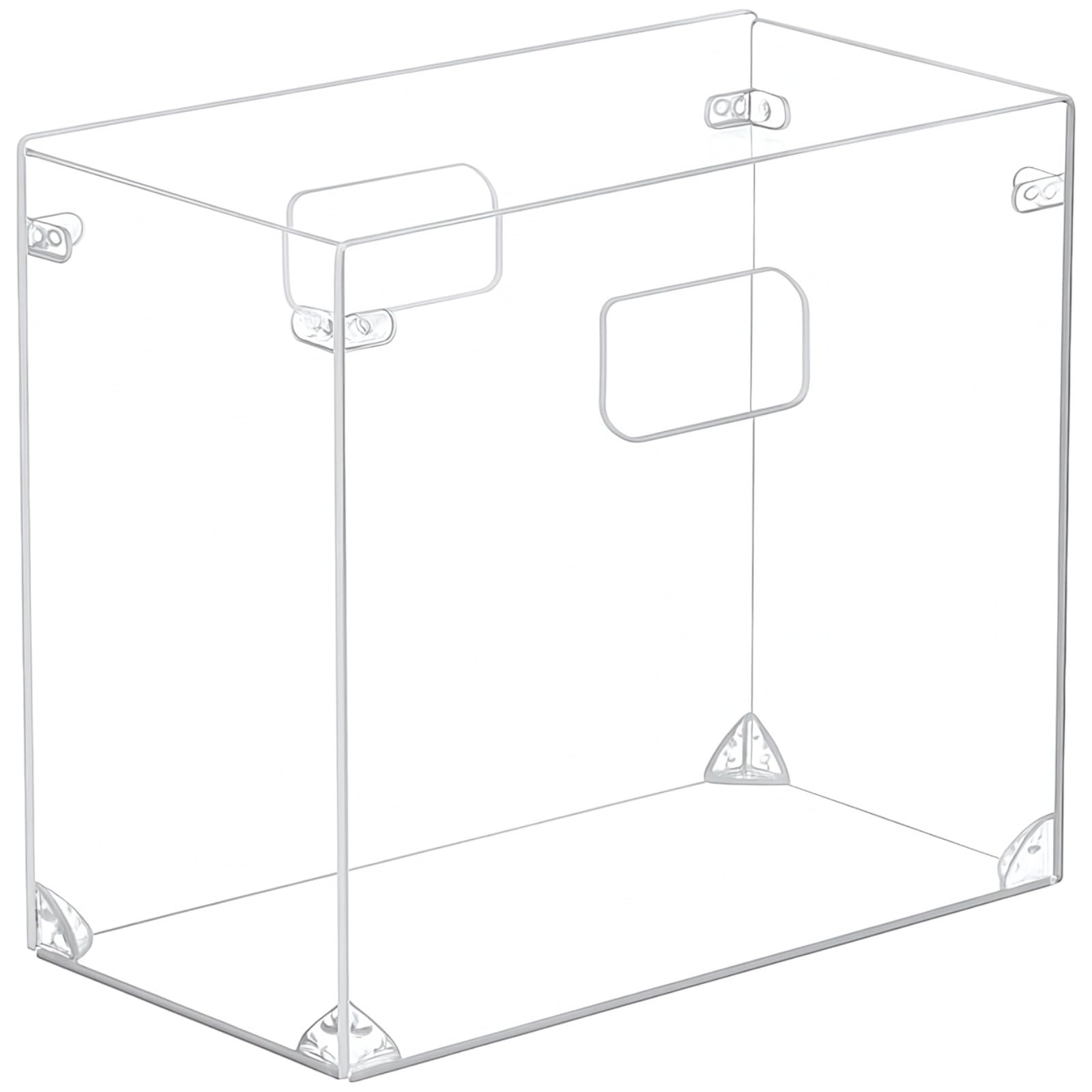 Transparenter Acryl-Aktenordner für den Schreibtisch, große Kapazität mit tragbarem Griff, abnehmbare Hängemappen-Box für Büroakten, Dokumente, Kleidung, Kleinteile