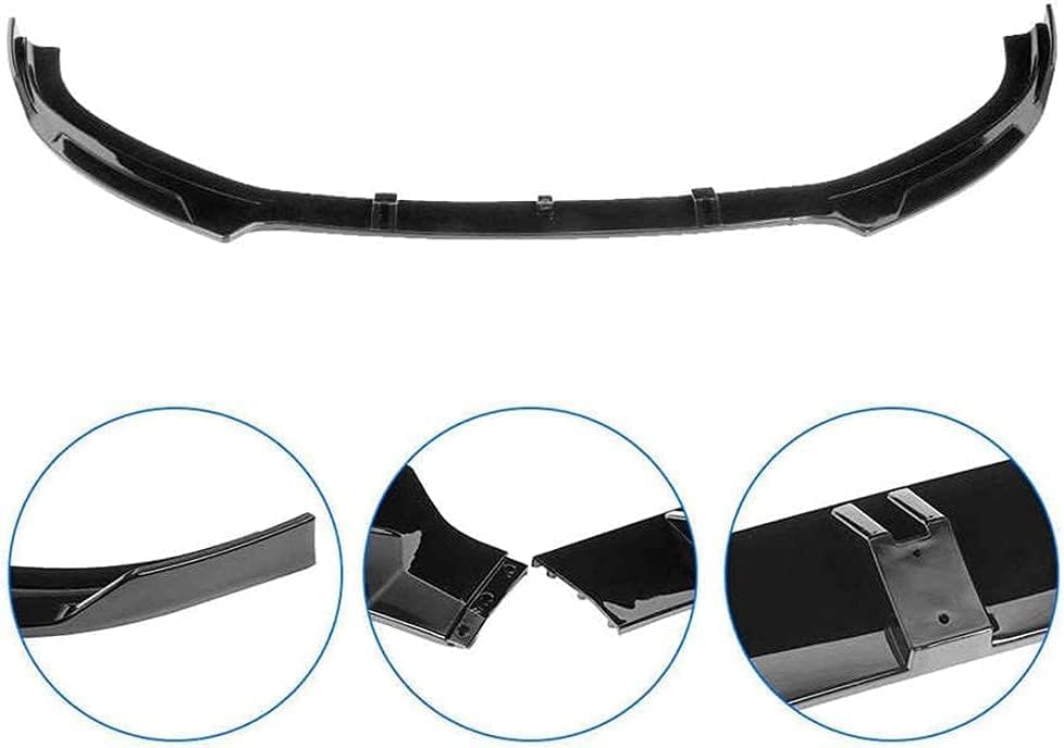 LAME AVANT RIEGER POUR AUDI A3 8V (12-16) S-LINE - AUSSI S3 BERLINE - CABRIOLET - NOIR BRILLANT