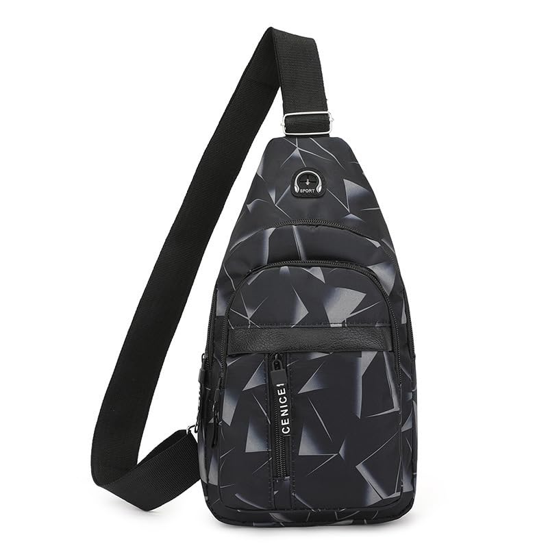 Crossbody Sling Bag Men Women Casual Shoulder Backpack Chest Daypack Satchel for Hiking Travel