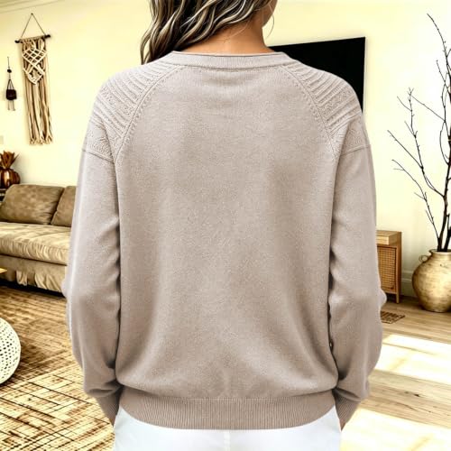 Sweater for Women 2026 Fall Winter Trendy Knit Pullover Cozy Crewneck Tops - image 3