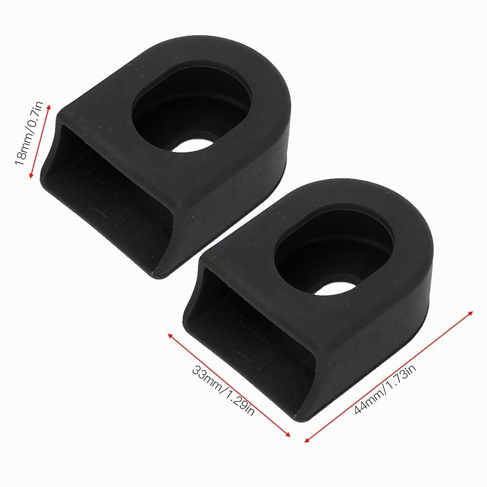 Keenso Copertura pedivelle Bici, 5 Paia Protezione guarnitura Bicicletta guarnizioni protettive per Mountain in Silicone(Nero)