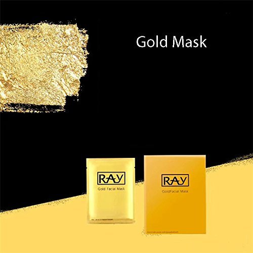1 Box 10 PC Thailand Silk Silver Moisturizing Facial Mask (Gold/Silver) (GOLD)