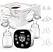 IKARE Double Electric Breast Pump, Portable Ultra Quiet Rechargeable Milk Pump with 6 Adjustable Strength & 4 Modes, Perfect Massage and Breastfeeding Assistant for Travel&Home, Hospital Grade