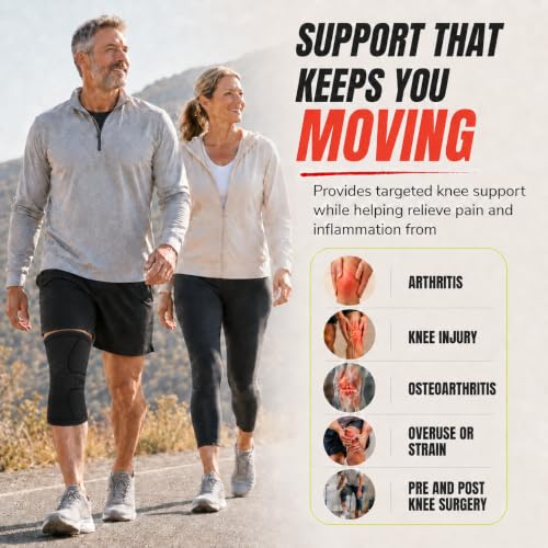 Knee Brace for Men and Women Knee Compression Sleeve Knee Support Wraps for Arthritis Joint Pain Relief, Workout, Swelling, Sports, Circulation, Running, Recovery for ACL & Meniscus Tear