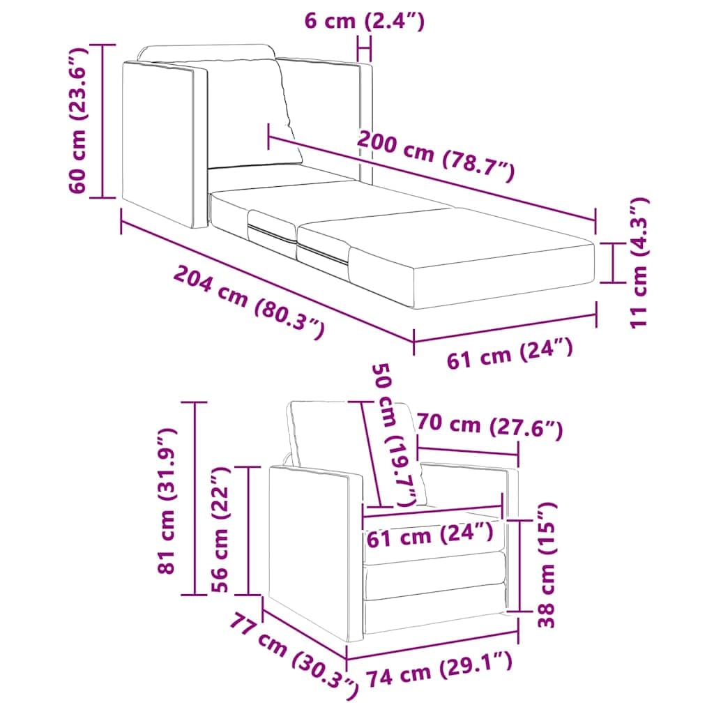 Schlafsofa tiefschwarz 74 x 77 x 81 cm Samtstoff, ausziehbar, mit Schlaffunktion, komfortabler Bettkasten raumsparendes Design ideal für Wohnzimmer Gastzimmer beziehungsweise Jugendbereich