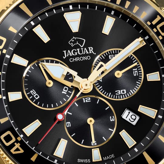 Image secondaire de JAGUAR J864/3 Montre chronographe à Quartz pour Homme en Acier doré