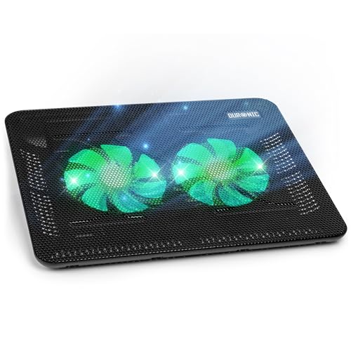 Ya en mundofriki.es: Duronic LC2 Soporte para Ordenador portátil con Doble Ventilador de 1200 RPM, Altura Ajustable, Luces LED, Ideal para Laptops de 11"-17", Base para Portatil Trabajo, Estudio y Gaming