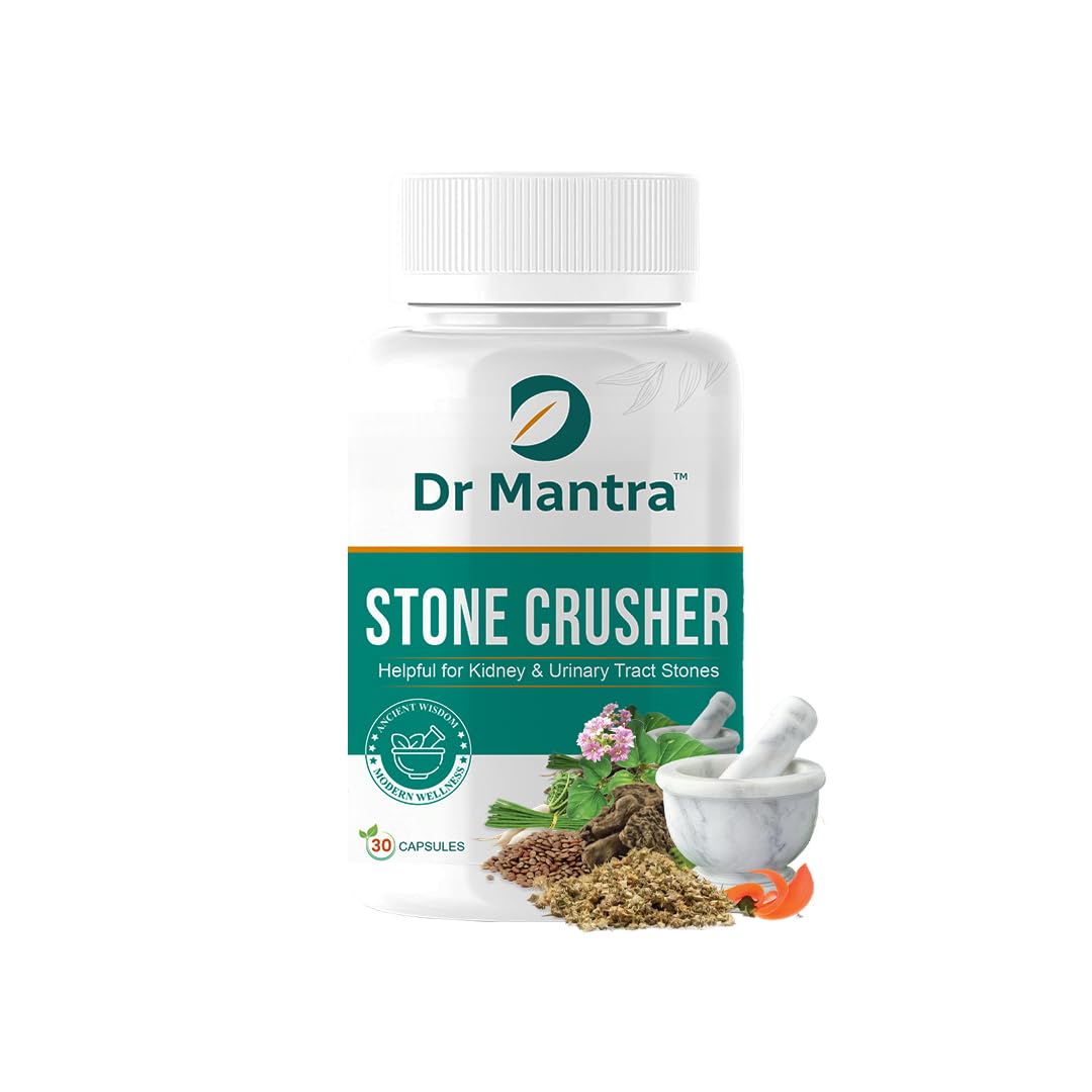 Kidney Stone Crusher Capsules - 30 Capsules | Ayurvedic Herbal Supplement for Kidney Health & Detox | Helps Dissolve & Pass Kidney Stones | Non-GMO, Gluten-Free