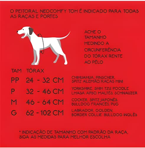 Conjunto Peitoral Neoprene e Guia, Eclipse, M, Toh