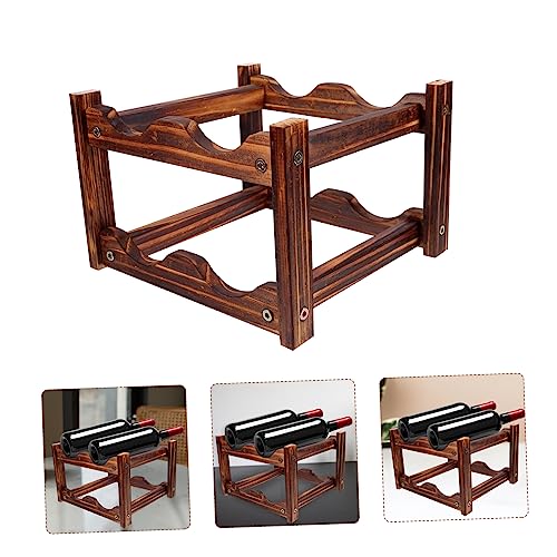 Soporte de vino de madera para botellas con base antideslizante miniatura 7