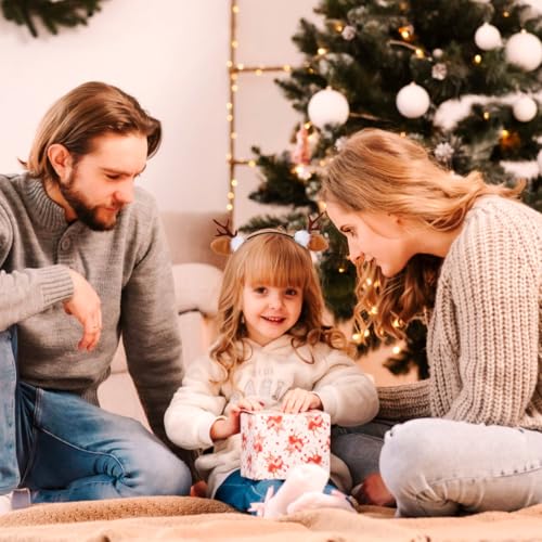 minkissy 2 Stücke Weihnachten Rentier Geweih Stirnband Plüsch Filz Rotwild Ear Elk Horn Hairband Krone Haarreifen Cosplay Kopfschmuck Für Weihnachten Party Urlaub Hochzeit Geschenk