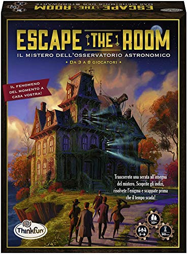 ThinkFun 76368, Escape The Room, Il Mistero dell'Osservatorio, Gioco di Società, 3-8 Giocatori, Età Consigliata 10+