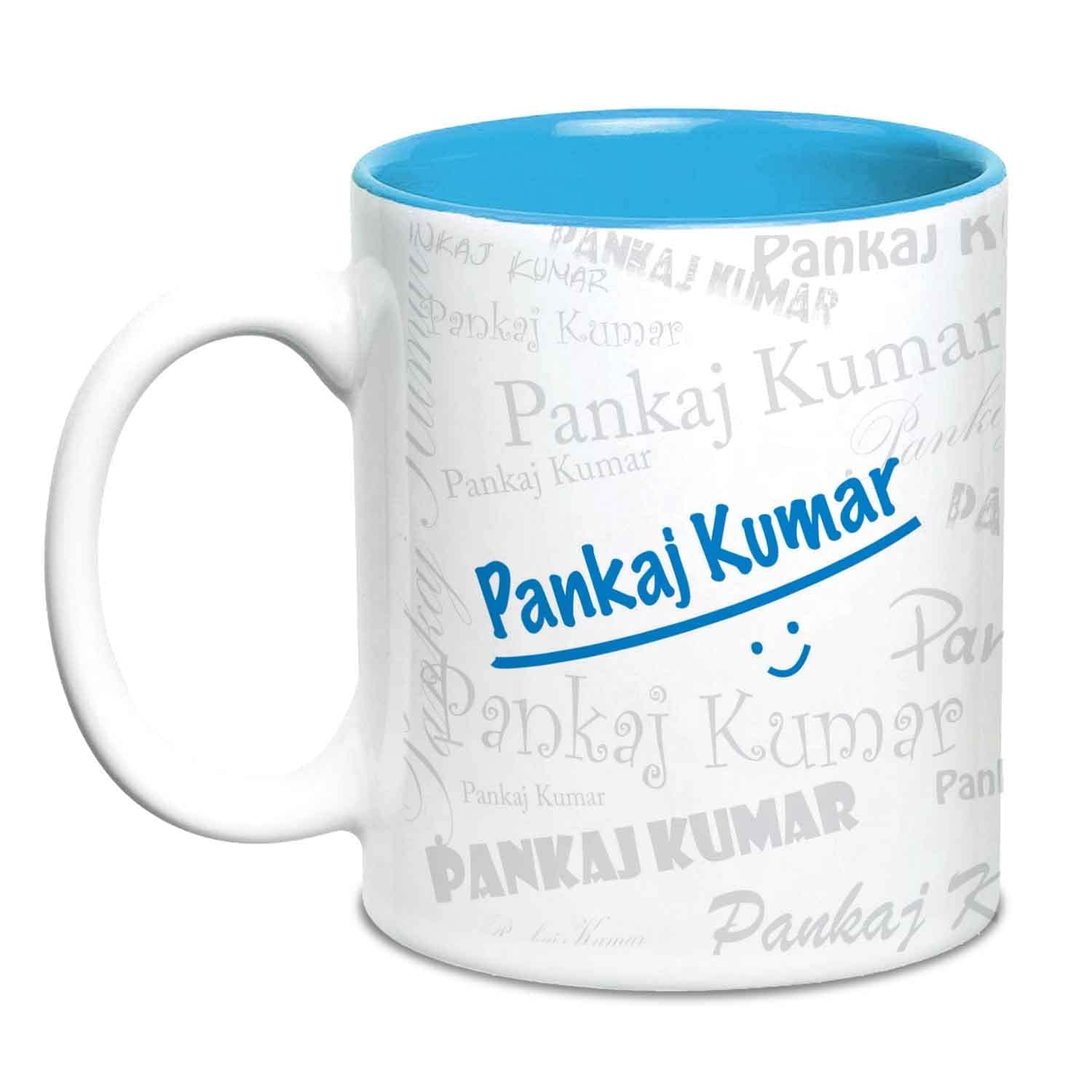 Hot Muggs Me Graffiti Mug - Pankaj Kumar Personalised Name Ceramic, 315ml, 1 Unit