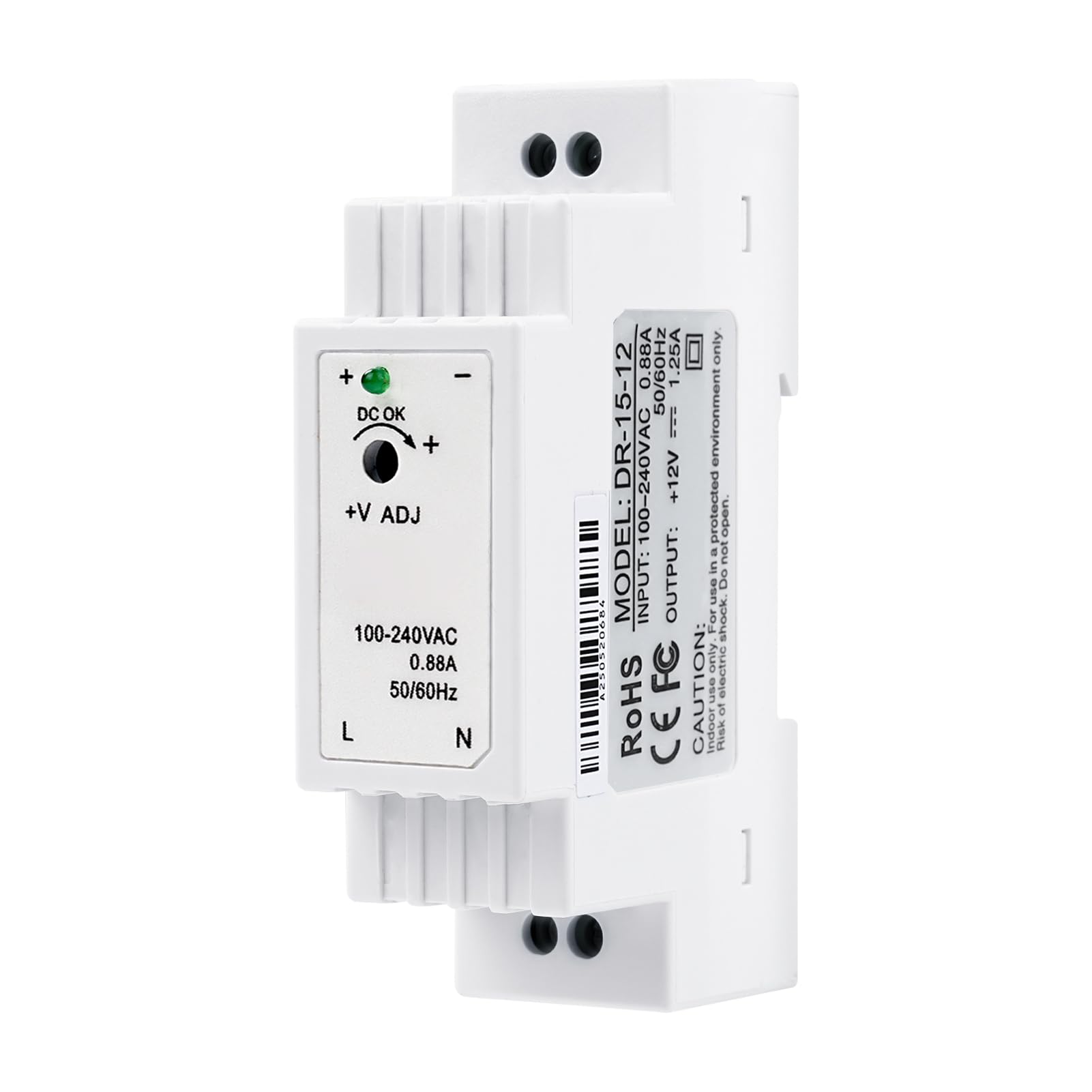 Alimentatore Per Guida DIN HDR-15W-12V - Convertitore CA-CC, 12 V Ca Cc 12 V 1 25 A Per Applicazioni Elettroniche E Sistemi Automatizzati 96214888 - Foto 5