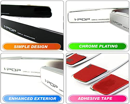 Image of IPop Car Door Guard with Adhesive Tape for Tata Bolt White Color 4 Pieces