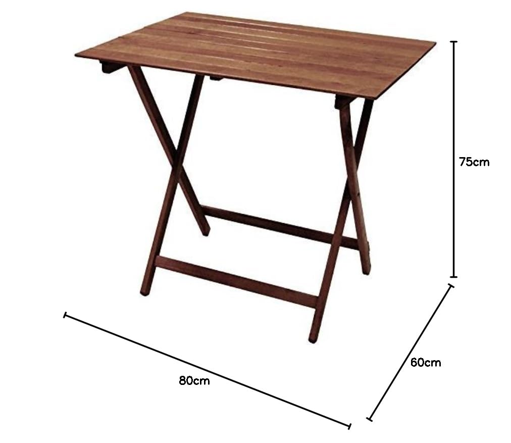 Tavolo TAVOLINO Pieghevole BIRRERIA Legno Noce RICHIUDIBILE 60x80 CM Campeggio Giardino CASA