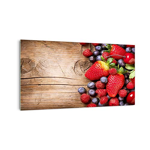 Küchenrückwand 'Leckere Beeren' in div. Größen, Glas-Rückwand, Wandpaneele, Spritzschutz & Fliesenspiegel