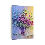 quadri moderni soggiorno fiori vaso quadro su tela verticale 70x100cm stampe da parete camera da letto cucina 1 pezzo wall art canvas grandi decorazione murale grafica immagini pa70x100-4117