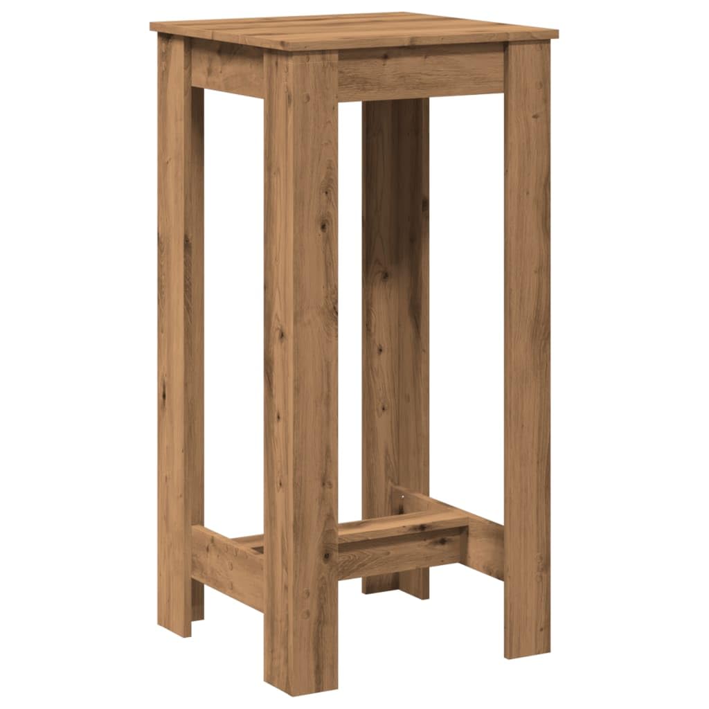 Hothingwell Bartisch aus Eiche, 51 x 50 x 103 cm, Holz, stabil und langlebig, für Küche, Wohnzimmer, Esszimmer, glatte Oberfläche, leicht zu reinigen mit feuchtem Tuch, inkl