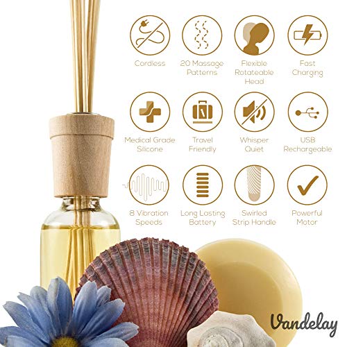 Vandelay Magic Mate Massager - Draadloos en waterdicht - Personal Wand Massager - Geheugeneditie - Batterijduur van 2… - Image 8