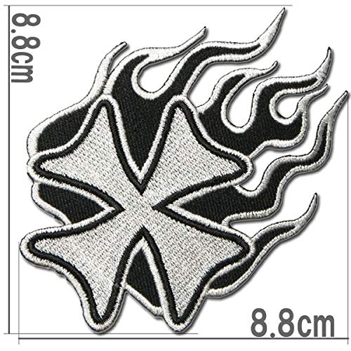 Amazon.co.jp: 刺繍アイロンワッペン アップリケ パッチ【ファイヤー