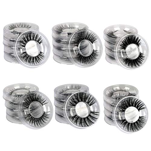 Ruairie False Eyelashes Wholesale 30 Pairs 6 Styles Fake Eyelashes Natural Look 3D Faux Mink Lashes Bulk Fluffy Volume False Lashes Pack