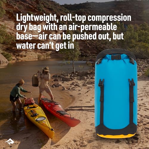 Image of Sea to Summit eVac Compression Dry Bag, Waterproof Compression Sack, 5 Liter, High Rise Grey
