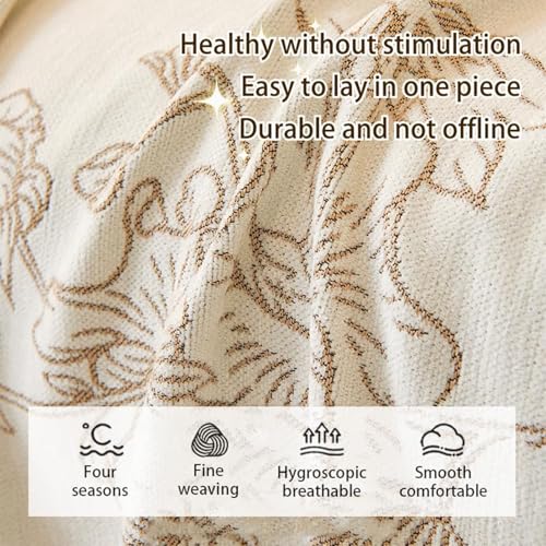 Housse de canapé en chenille lavable pour masquer l'usure - 4