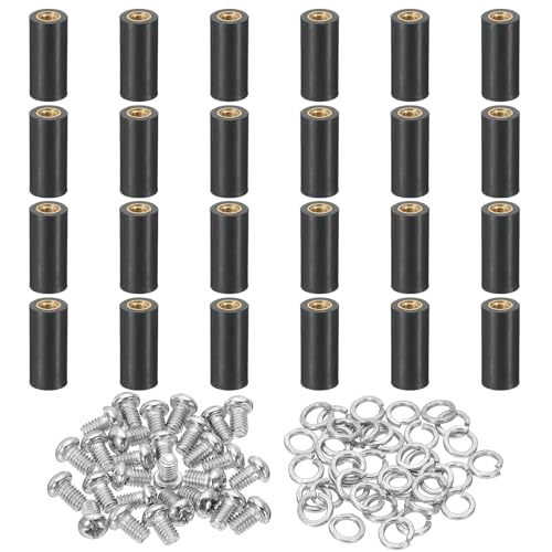 PATIKIL M4x20mm PCB サポートスペーサー 24 セット 20mm/0.79" サポート高 PCB スタンドオフ 絶縁ボード スタンドカラム フラットヘッド プラスチック サポート PCB PC ボード スタイル 1