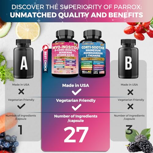 Image of Soothe-Smooth Bundle,Soothe & Smooth Bundle Multivitamin Combo, Cortisol Support Myo-Inositol Multivitamin Combo with Magnesium Glycinate, Ashwagandha, L-Theanine & Herbal Blend - D