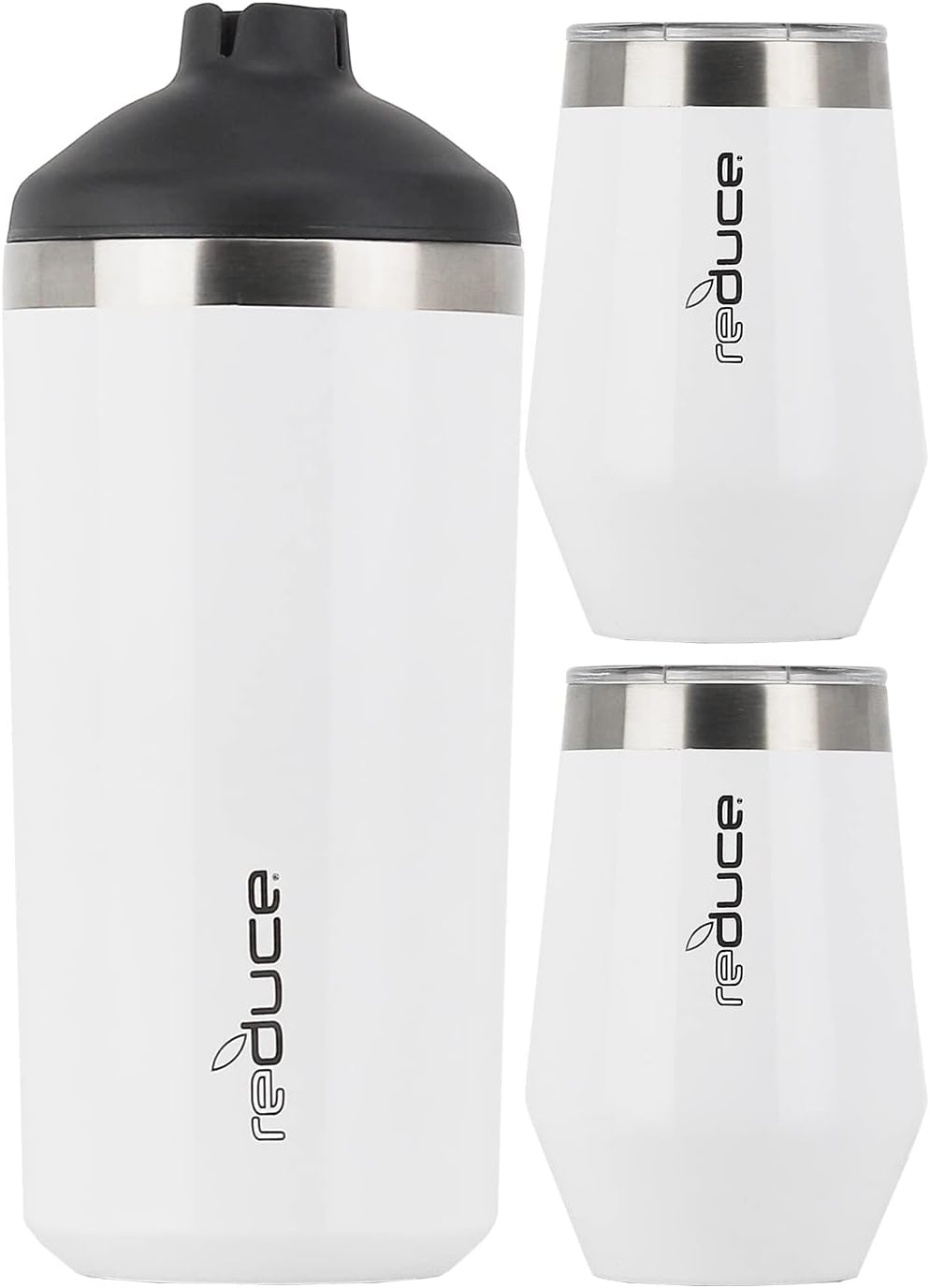 Reduce Wine Cooler Set, White Stainless Steel Wine Bottle