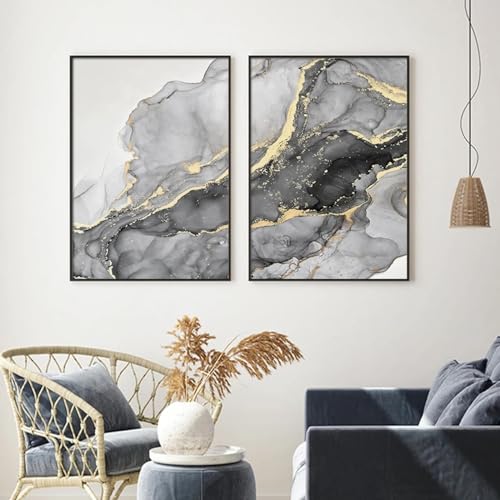 Toile peinture marbre beige gris pour créer un havre de paix dans votre maison