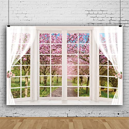 Fondo fotográfico vinilo 5x3ft Cherry Blossom miniatura 3