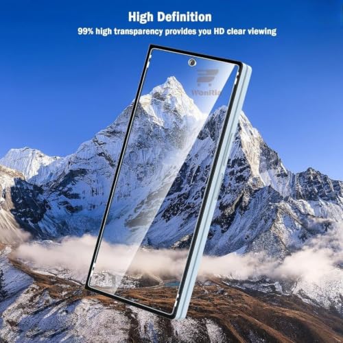 Image of WonRia Pack 1 - Borderless Tempered Glass Compatible with Samsung Galaxy Z Fold 8 Ultra 5G Edges to Edge 9H Hardness Screen Glass Protector with Easy Installation kit