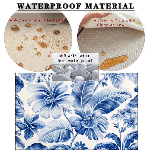 Tapis tropical grand tapis salon lavable imperméable 100x200cm - 3